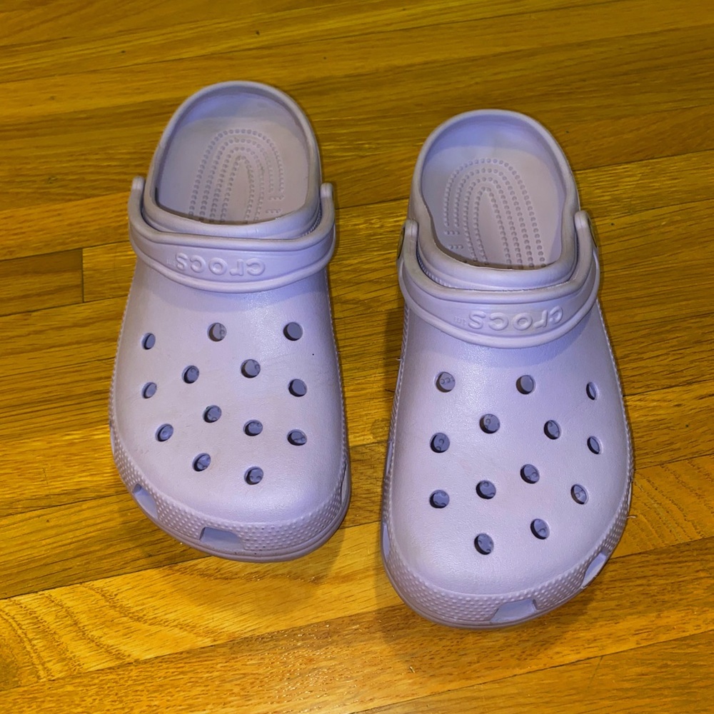woman’s 10/ mens 8 light purple Crocs, worn once